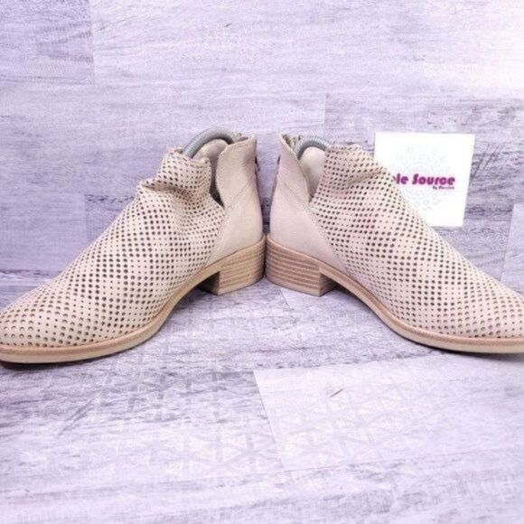 Dolce Vita Tommie Diamond Perforated Leather Ankle Boot Tan Women's sz 8 - Picture 5 of 8